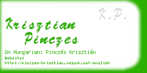 krisztian pinczes business card