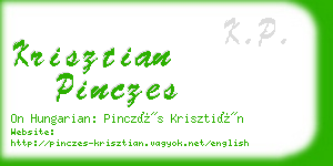 krisztian pinczes business card